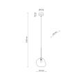 Zwis lampa wisząca LAVA z nieregularnym szklanym kloszem do sypialni, G9 11025 TK Lighting