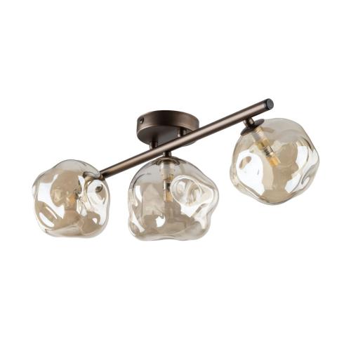 Potrójna lampa sufitowa LAVA, szklane klosze na listwie, 3xG9 - 11035