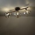 Potrójna lampa sufitowa LAVA, szklane klosze na listwie, 3xG9 - 11035