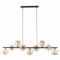 Lampa wisząca LAVA BROWN 9xG9 – eleganckie oświetlenie z kloszami ze szkła  11037 TK Lighting