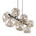 Lampa wisząca LAVA BROWN 9xG9 – eleganckie oświetlenie z kloszami ze szkła  11037 TK Lighting