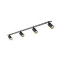 Stylowa listwa sufitowa podtynkowa AMIS czarna z 4 ruchomymi reflektorkami na GU10 10809 TK Lighting