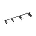 Stylowa listwa sufitowa podtynkowa AMIS czarna z 4 ruchomymi reflektorkami na GU10 10809 TK Lighting