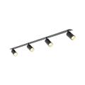 Stylowa listwa sufitowa podtynkowa AMIS czarna z 4 ruchomymi reflektorkami na GU10 10809 TK Lighting