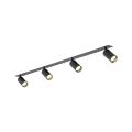 Stylowa listwa sufitowa podtynkowa AMIS czarna z 4 ruchomymi reflektorkami na GU10 10809 TK Lighting