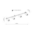 Stylowa listwa sufitowa podtynkowa AMIS czarna z 4 ruchomymi reflektorkami na GU10 10809 TK Lighting