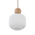 Lampa wisząca BALLO z ryfowanym szklanym kloszem w stylu GLAMOUR na E14 11049 TK Lighting