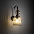 Kinkiet ścienny SOPGHIA koniakowa z szklanym ryflowanym kloszem do sypialni 11140 TK Lighting