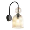 Kinkiet ścienny SOPGHIA koniakowa z szklanym ryflowanym kloszem do sypialni 11140 TK Lighting