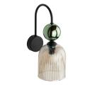 Ozdobny kinkiet SOPHIA GREEN z szklanym kloszem na E14 do sypialni 11143 TK Lighting