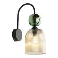 Ozdobny kinkiet SOPHIA GREEN z szklanym kloszem na E14 do sypialni 11143 TK Lighting