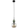 Lampa wisząca SOPHIA GREEN COGNAC do wnętrz glamour, szklany klosz 11145 TK Lighting