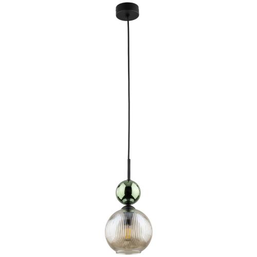 Lampa wisząca SOPHIA GREEN COGNAC do wnętrz glamour, szklany klosz 11145 TK Lighting