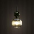 Lampa wisząca SOPHIA GREEN COGNAC do wnętrz glamour, szklany klosz 11145 TK Lighting