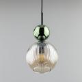 Lampa wisząca SOPHIA GREEN COGNAC do wnętrz glamour, szklany klosz 11145 TK Lighting
