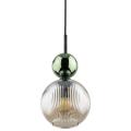 Lampa wisząca SOPHIA GREEN COGNAC do wnętrz glamour, szklany klosz 11145 TK Lighting