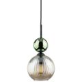 Lampa wisząca SOPHIA GREEN COGNAC do wnętrz glamour, szklany klosz 11145 TK Lighting