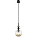 Lampa wisząca SOPHIA GREEN COGNAC do wnętrz glamour, szklany klosz 11145 TK Lighting