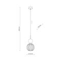 Lampa wisząca SOPHIA GREEN COGNAC do wnętrz glamour, szklany klosz 11145 TK Lighting