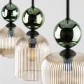 Szklane klosze w lampie wiszącej SOPHIA GREEN do jadalni 3xE14  11147 TK Lighting