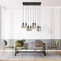 Lampa wisząca SOPHIA GREEN, osiem eleganckich szklanych kloszy, gwint E14 11151 TK Lighting