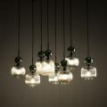 Lampa wisząca SOPHIA GREEN, osiem eleganckich szklanych kloszy, gwint E14 11151 TK Lighting