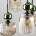 Lampa wisząca SOPHIA GREEN, osiem eleganckich szklanych kloszy, gwint E14 11151 TK Lighting