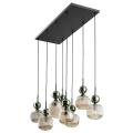 Lampa wisząca SOPHIA GREEN, osiem eleganckich szklanych kloszy, gwint E14 11151 TK Lighting