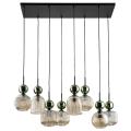 Lampa wisząca SOPHIA GREEN, osiem eleganckich szklanych kloszy, gwint E14 11151 TK Lighting