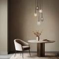 Ozdobna lampa PEARL wisząca, czarna podsufitka pięć szklanych kloszy 10844 TK Lighting