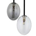 Ozdobna lampa PEARL wisząca, czarna podsufitka pięć szklanych kloszy 10844 TK Lighting