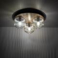 Sufitowa lampa SALVIA do klasycznego salonu, trzy szklane ryflowane klosze 11068 TK Lighting