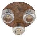 Sufitowa lampa SALVIA do klasycznego salonu, trzy szklane ryflowane klosze 11068 TK Lighting