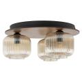 Sufitowa lampa SALVIA do klasycznego salonu, trzy szklane ryflowane klosze 11068 TK Lighting