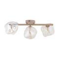 Lampa sufitowa SABIA LAVA z trzema szklanymi kloszami w stylu glamour 3xG9 do salonu - 11105