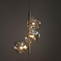 Lampa wisząca SABIA LAVA pionowa z trzema szklanymi kloszami nad stolik kawowy 3xG9 11107 TK Lighting