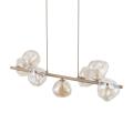 Stylowa lampa wisząca SABIA LAVA z siedmioma szklanymi kloszami na G9 11109 TK Lighting
