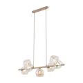 Stylowa lampa wisząca SABIA LAVA z siedmioma szklanymi kloszami na G9 11109 TK Lighting