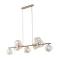Designerska lampa wisząca LAVA SABIA z eleganckimi szklanymi kloszami 9xG9 do salonu 11110 TK Lighting