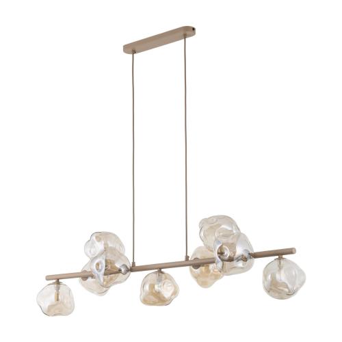 Designerska lampa wisząca LAVA SABIA z eleganckimi szklanymi kloszami 9xG9 do salonu 11110 TK Lighting