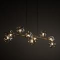 Designerska lampa wisząca LAVA SABIA z eleganckimi szklanymi kloszami 9xG9 do salonu 11110 TK Lighting