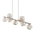 Designerska lampa wisząca LAVA SABIA z eleganckimi szklanymi kloszami 9xG9 do salonu 11110 TK Lighting