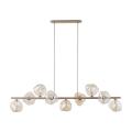 Designerska lampa wisząca LAVA SABIA z eleganckimi szklanymi kloszami 9xG9 do salonu 11110 TK Lighting