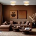 Nowoczesna lampa sufitowa plafon FORMO beżowy lniany klosz, gwint 4xE27 do salonu 11075 TK Lighting