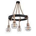 Loftowa lampa wisząca MOLINO, klatkowe druciane klosze, ozdobne liny 4xE27 6128 TK Lighting