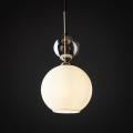 Pojedyncza lampa wisząca nad wyspę kuchenną, szklany dekoracyjny klosz SOPHIA COGNAC WHITE 1xE14 11590 TK Lighting