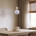 Pojedyncza lampa wisząca nad wyspę kuchenną, szklany dekoracyjny klosz SOPHIA COGNAC WHITE 1xE14 11590 TK Lighting