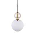 Pojedyncza lampa wisząca nad wyspę kuchenną, szklany dekoracyjny klosz SOPHIA COGNAC WHITE 1xE14 11590 TK Lighting