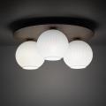 Lampa sufitowa na okrągłej rozecie z białymi kloszami idealna do nowoczesnej sypialni VIRLO WHITE 3xE14 11078 TK Lighting