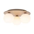 Lampa sufitowa na okrągłej rozecie z białymi kloszami idealna do nowoczesnej sypialni VIRLO WHITE 3xE14 11078 TK Lighting